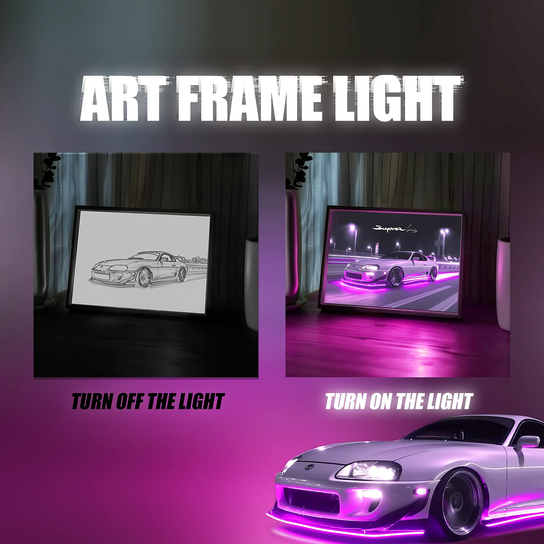 Cool Sports Car Light Art Painting For Car Lover Gift