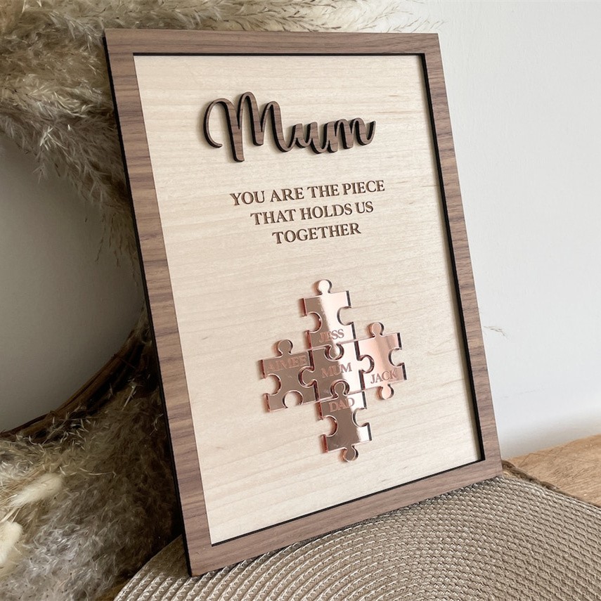 Mom Puzzle Sign Personalized Gift For Mother's Day