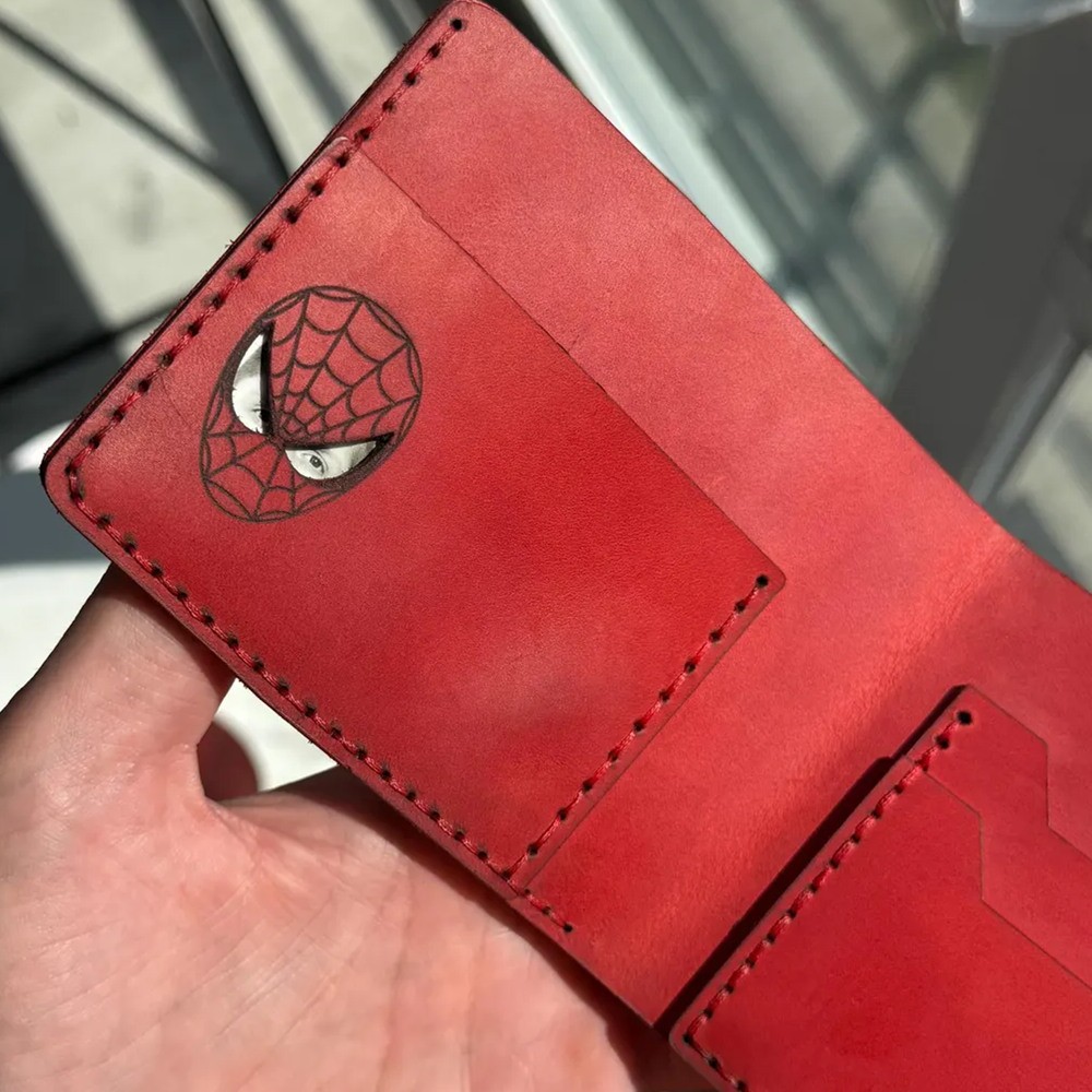 Personalized Hero ID Card Holder Leather Wallet Unique Gift For Dad Husband Father's Day Gift