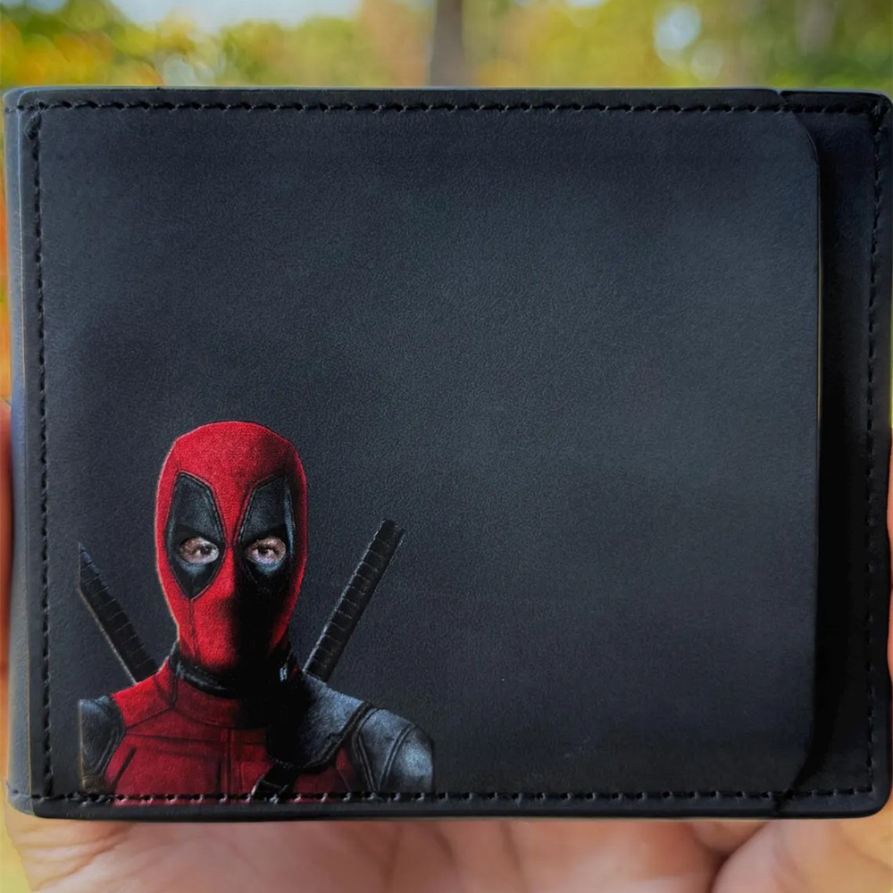 Personalized Hero ID Card Holder Leather Wallet Unique Gift For Dad Husband Father's Day Gift