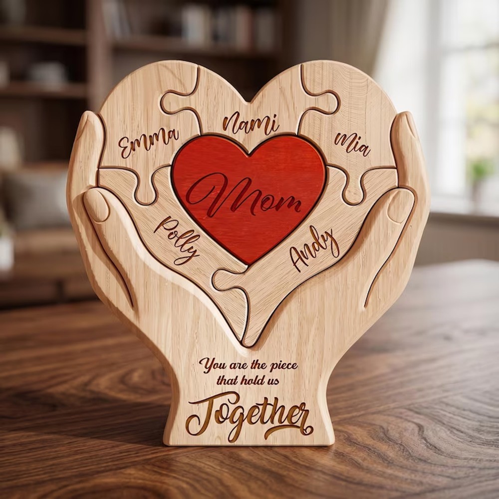 Custom Mother's Day Gift Puzzle Piece Sign Gifts for Mom From Kids Mom You Holds Us Together