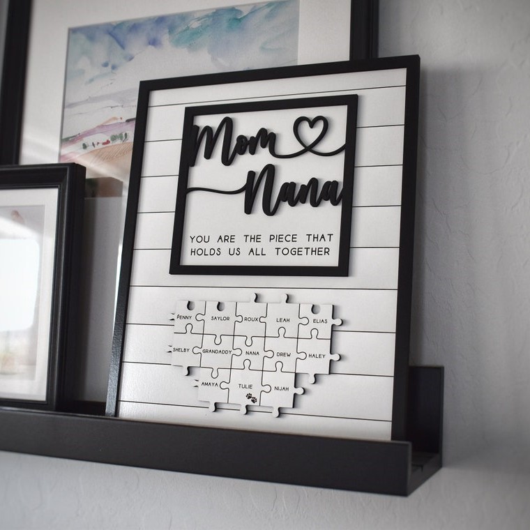 Mom Puzzle Sign Personalized Gift For Mother's Day