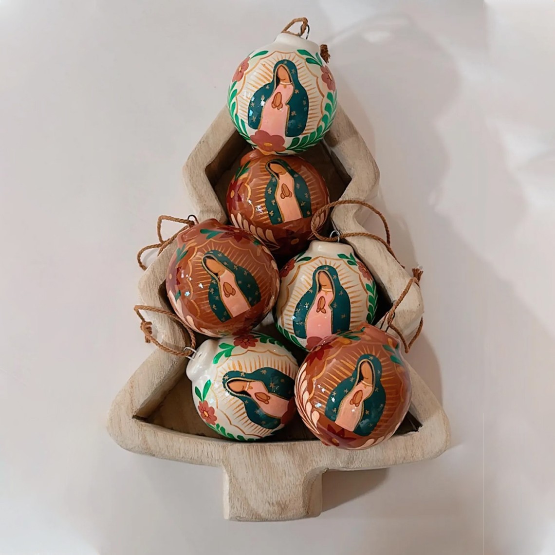 Hand-Painted Clay Christmas Ornament