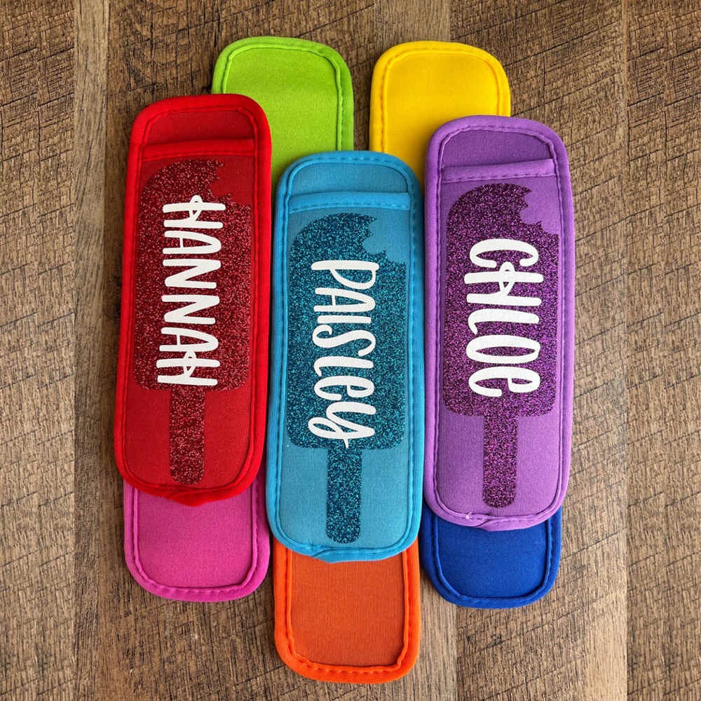 Personalized Popsicle Holder Ice Pop Sleeve Party Favors For Kids Gifts Ideas