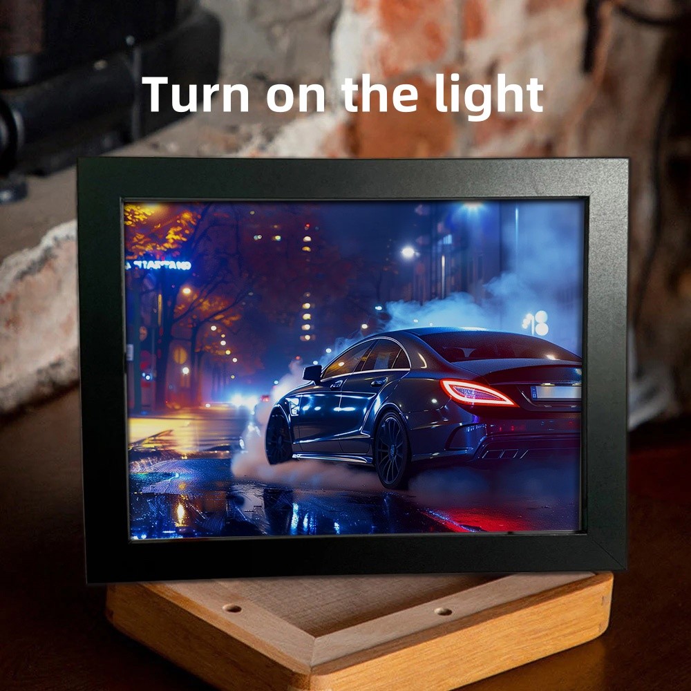 Cool Sports Car Light Art Painting For Car Lover Gift