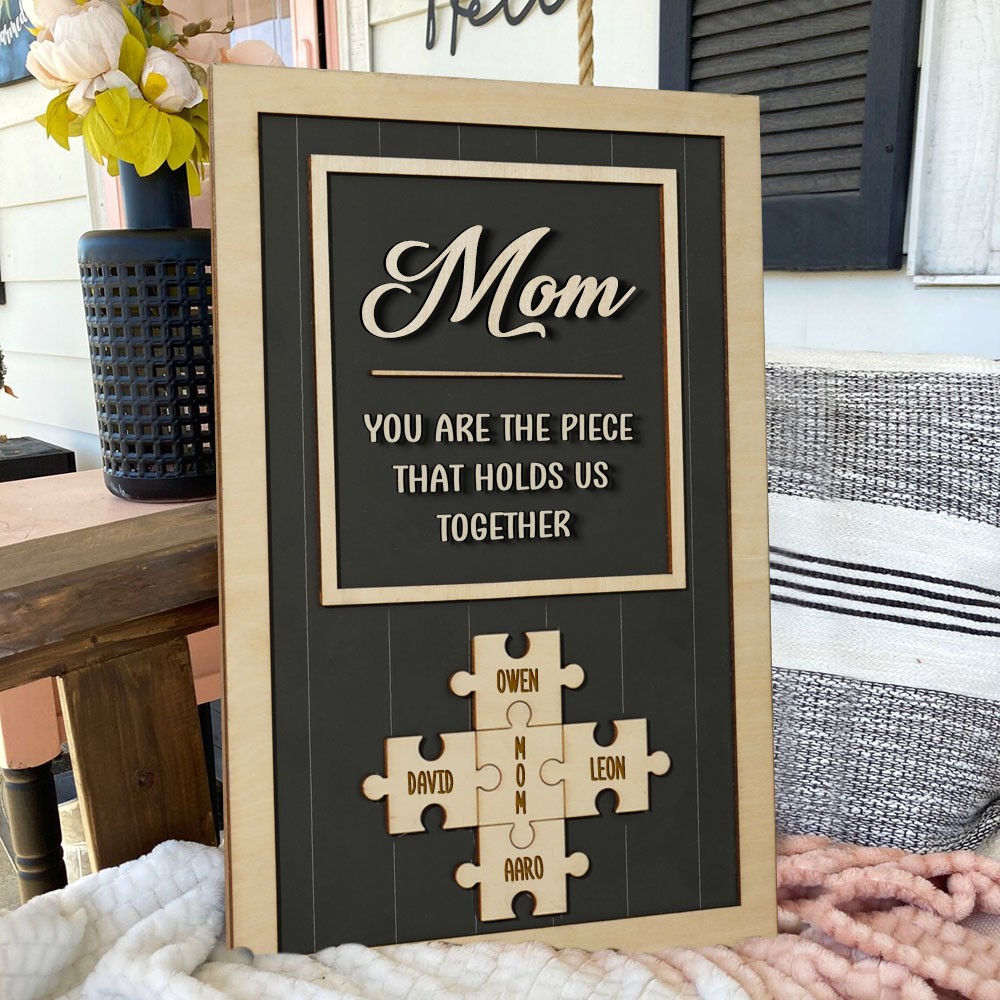Mom Puzzle Sign Personalized Gift For Mother's Day