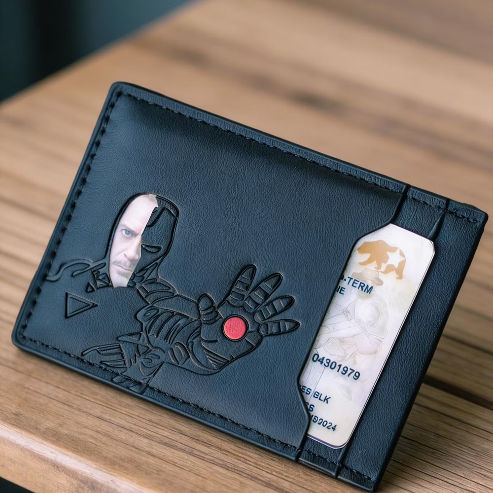Personalized Hero ID Card Holder Leather Wallet Unique Gift For Dad Husband Father's Day Gift