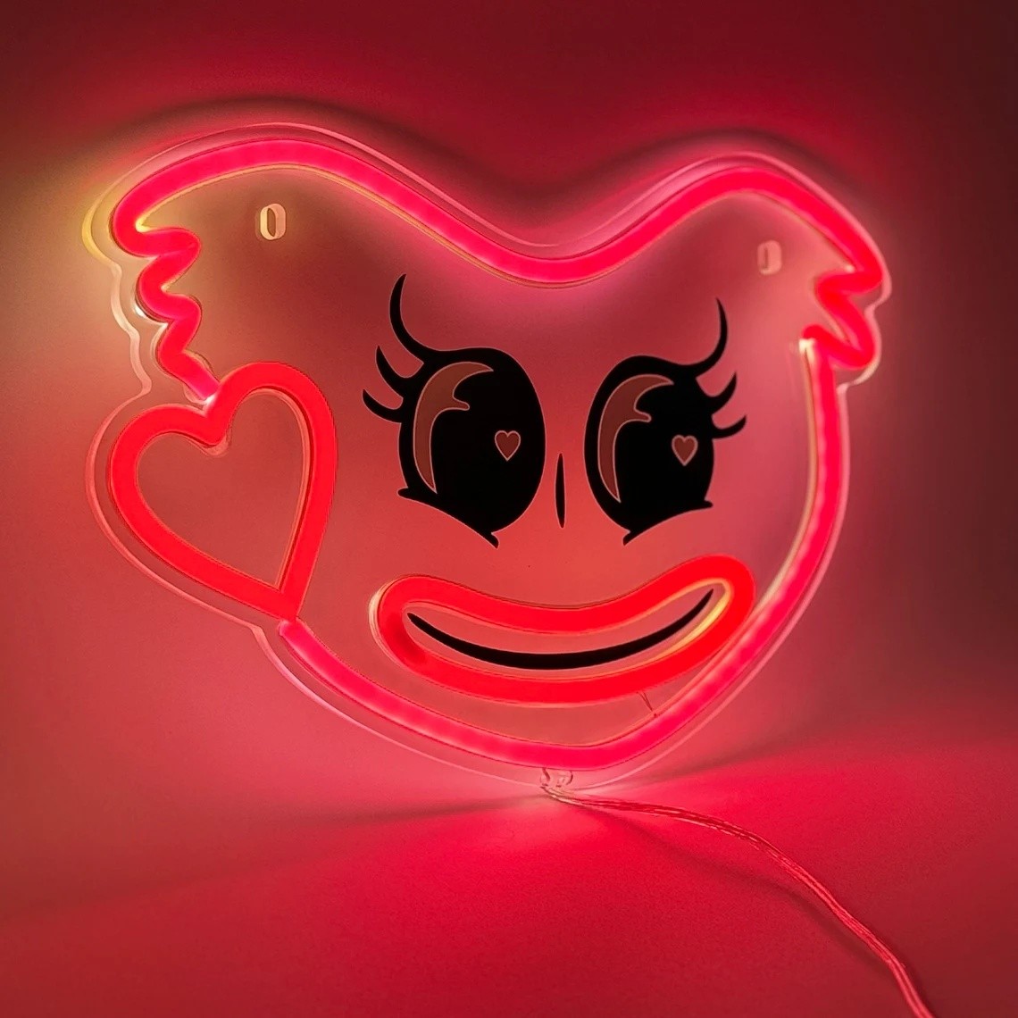 Neon Sign Inspired by Kissy Missy Horror Fan Video Game
