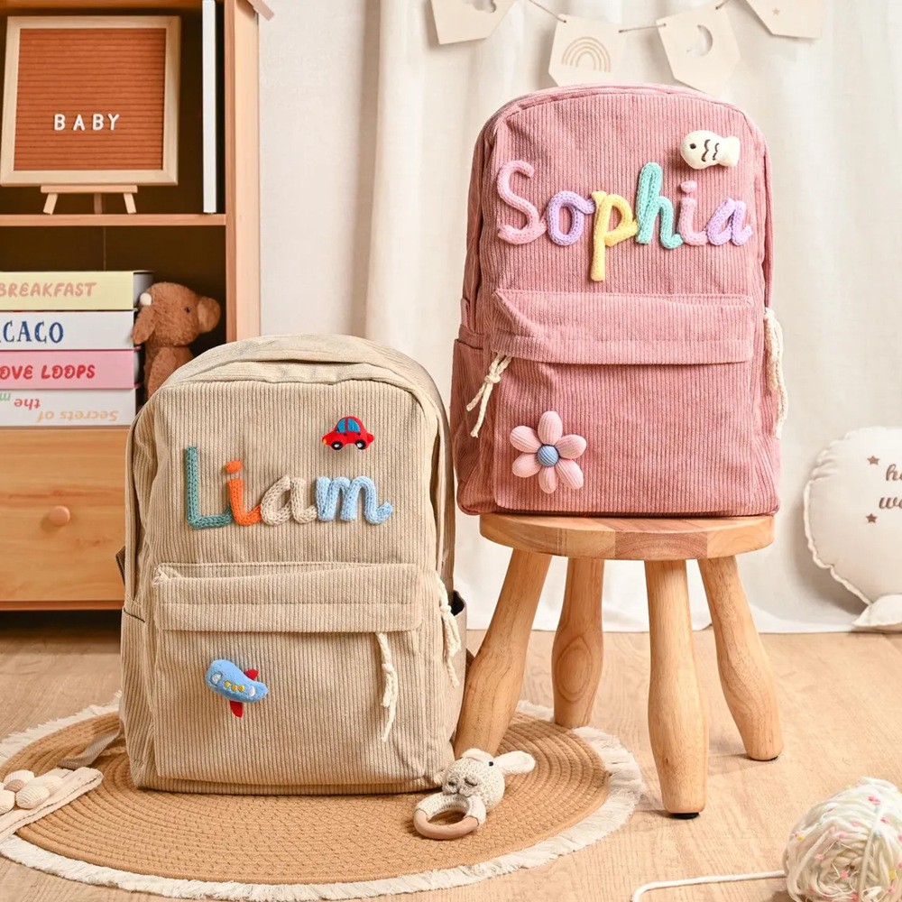 Personalized Kids Backpack With Name School Bag For Girls Boys Back to School Gift