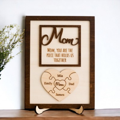 Mom Puzzle Sign Personalized Gift For Mother's Day