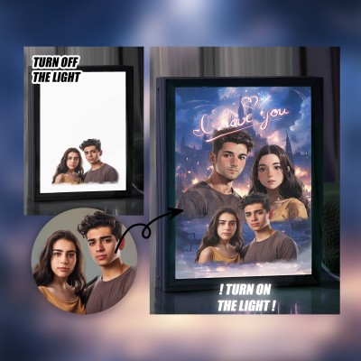 Personalized Light Painting For Couple Best Home Ornament Valentine's Day Gift Ideas