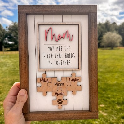 Custom Mother's Day Puzzle Sign Grandma You Are The Piece That Holds us Together