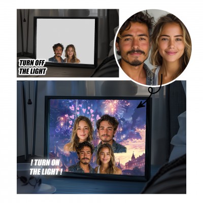 Personalized Light Painting For Couple Best Home Ornament In Memory of a Loved One