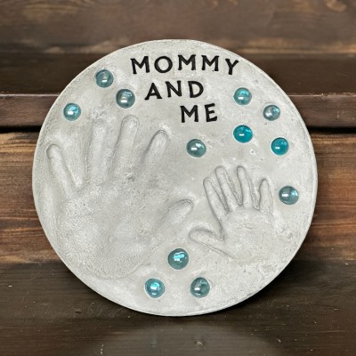 Grandma's Garden DIY Stepping Stone Kit Personalized Handprint For Mothers Day Gift