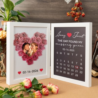 Custom Love Shadow Box Found My Missing Piece for Couple Valentine's Day Gift