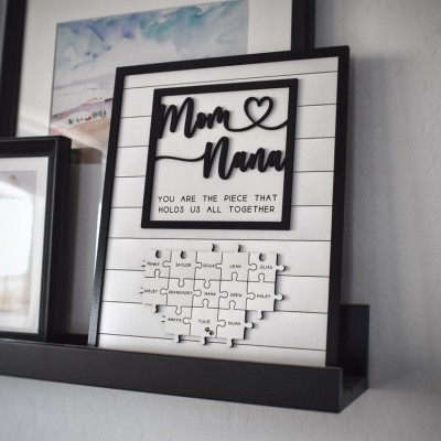 Mom Puzzle Sign Personalized Gift For Mother's Day