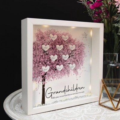 Personalized Family Tree Frame With Names For Mom Grandma Christmas Gift