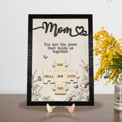 Mom Puzzle Sign Personalized Gift For Mother's Day