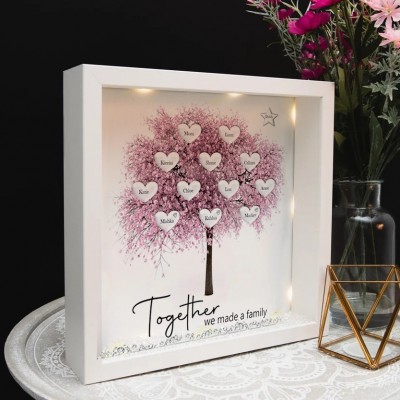 Personalized Family Tree Frame With Names For Mom Grandma Christmas Gift