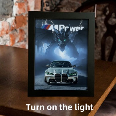 Cool Sports Car Light Art Painting For Car Lover Gift