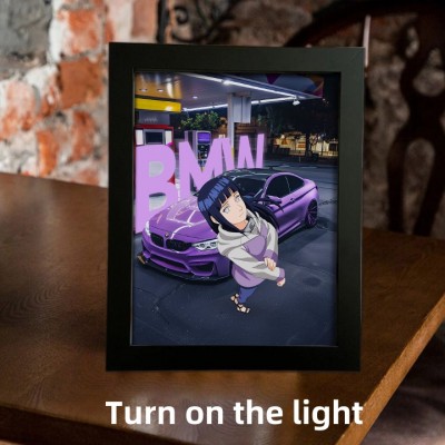 Cool Sports Car Night Light Art Painting Frame For Car Lover Gift