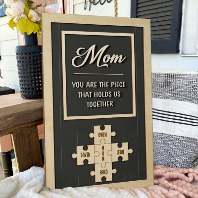 Mom Puzzle Sign Personalized Gift For Mother's Day