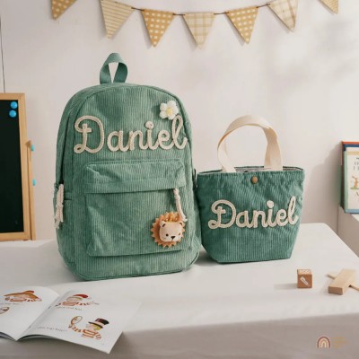 Personalized Kids Backpack and Handbag With Name School Bag For Girls Boys Back to School Gift