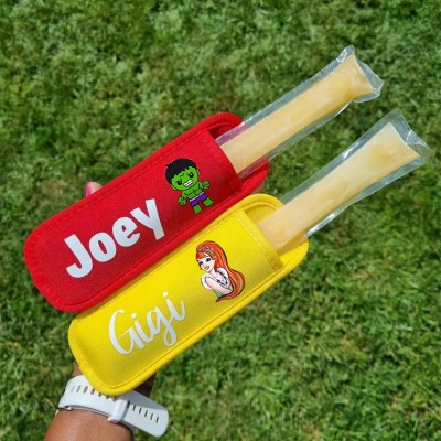 Personalized Popsicle Holder Ice Pop Sleeve Party Favors For Kids Gifts Ideas
