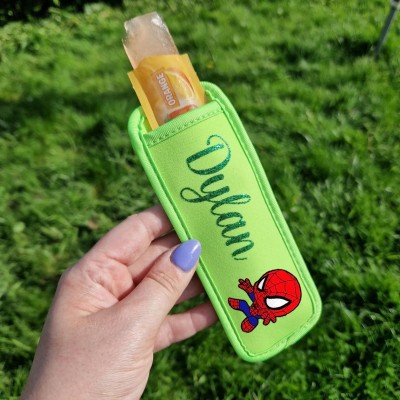 Personalized Popsicle Holder Ice Pop Sleeve Party Favors For Kids Gifts Ideas