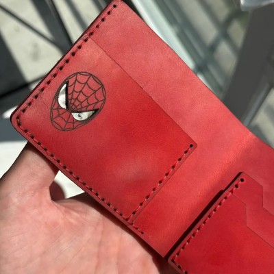 Personalized Hero ID Card Holder Leather Wallet Unique Gift For Dad Husband Father's Day Gift