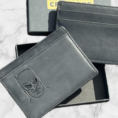 Personalized Bat ID Card Holder Leather Wallet Unique Gift For Dad Husband Father's Day Gift