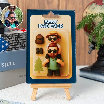 Custom Photo Dad And Kids Action Figure Acrylic Block Plaque For Father's Day Gift
