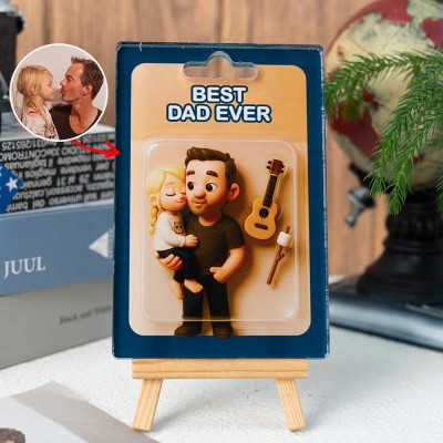 Custom Photo Dad And Kids Action Figure Acrylic Block Plaque For Father's Day Gift