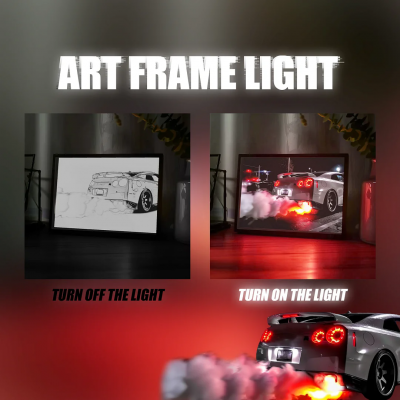 Cool Sports Car Light Art Painting For Car Lover Gift