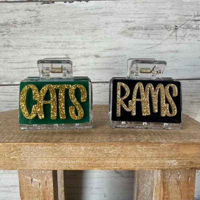 Custom Sports Team Hair Clips Personalized Game Day Hair Claw Clips
