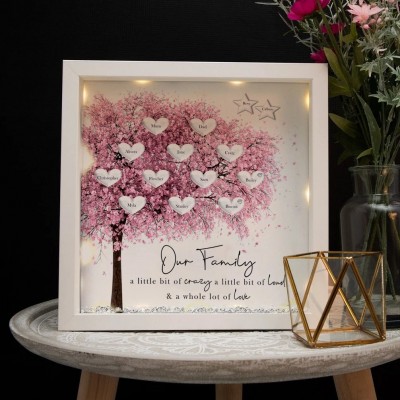 Personalized Family Tree Frame With Names For Mom Grandma Christmas Gift