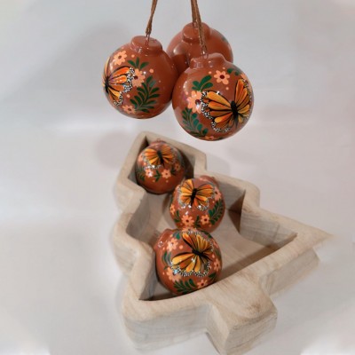 Hand-Painted Clay Christmas Ornament