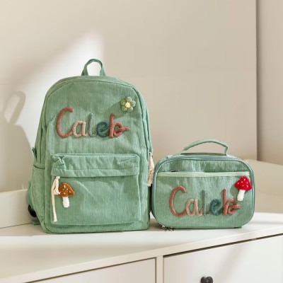 Personalized Kids Backpack and Lunch Bag With Name School Bag For Girls Boys Back to School Gift