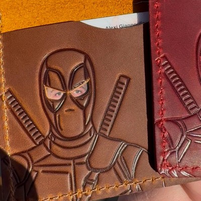Personalized Hero ID Card Holder Leather Wallet Unique Gift For Dad Husband Father's Day Gift