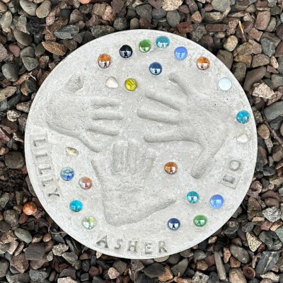 Grandma's Garden DIY Stepping Stone Kit Personalized Handprint For Mothers Day Gift