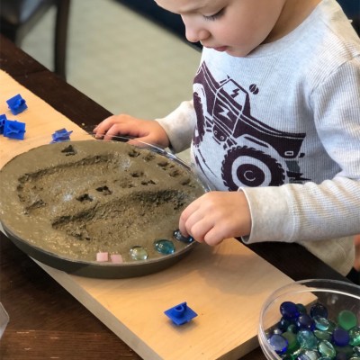 Grandma's Garden DIY Stepping Stone Kit Personalized Handprint For Mothers Day Gift