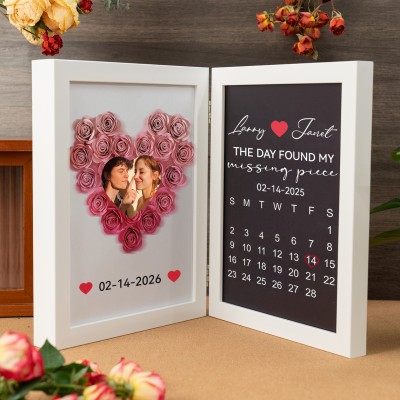 Custom Love Shadow Box Found My Missing Piece for Couple Valentine's Day Gift