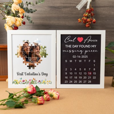 Custom Love Shadow Box Found My Missing Piece for Couple Valentine's Day Gift