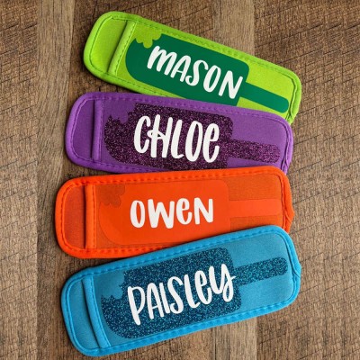 Personalized Popsicle Holder Ice Pop Sleeve Party Favors For Kids Gifts Ideas