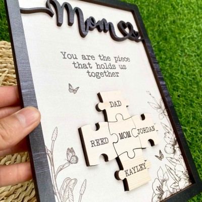 Mom Puzzle Sign Personalized Gift For Mother's Day