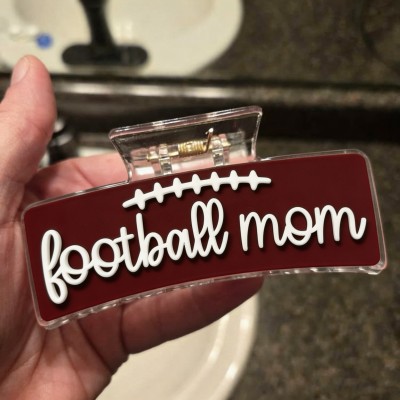 Custom Sports Team Hair Clips Personalized Game Day Hair Claw Clips