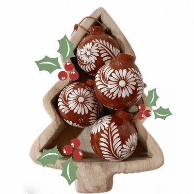 Hand-Painted Clay Christmas Ornament