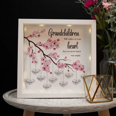 Personalized Family Tree Frame With Names For Mom Grandma Christmas Gift