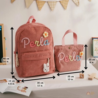 Personalized Kids Backpack and Handbag With Name School Bag For Girls Boys Back to School Gift