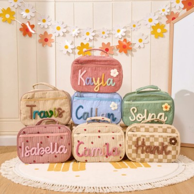Personalized Kids Lunch Bag With Name School Bag For Girls Boys Back to School Gift